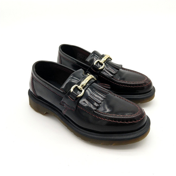 Dr Doc Martens Adrian Snaffle Leather Kiltie Loafers Shoes Size 6 Oxblood Cherry - Picture 1 of 7